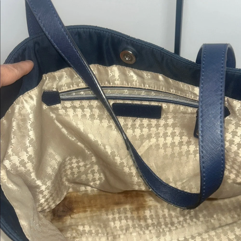 Karl Lagerfeld Quilted Navy Tote - Picture 4 of 6